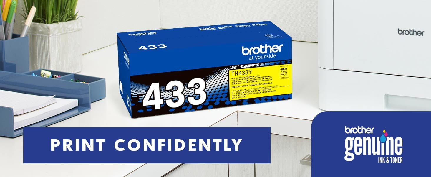 Brother TN433Y | High-Yield Yellow Toner Cartridge - Brother