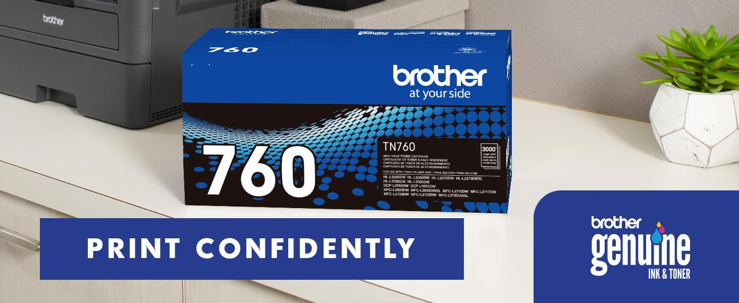 Toner Bank 2-Pack TN760 Toner Cartridge Compatible for Brother TN