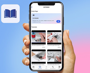 Screenshot of sewing education section on Artspira app