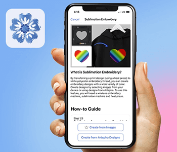 Digital art library on a smartphone.