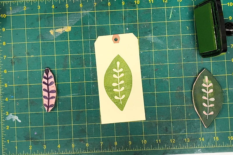Leaf stamp card made with ScanNCut DX