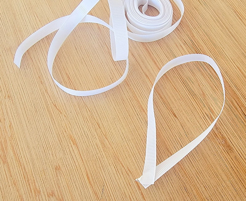 Ribbon Hangers on table