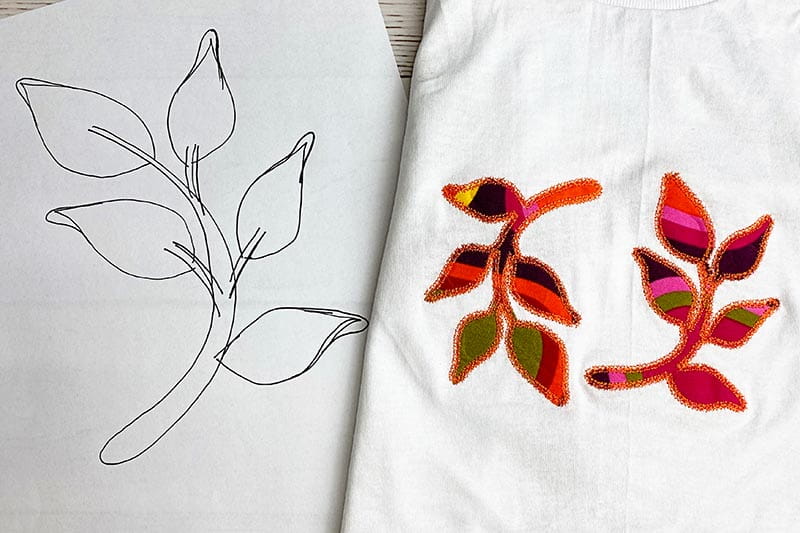 Turn a drawing into a fabric applique