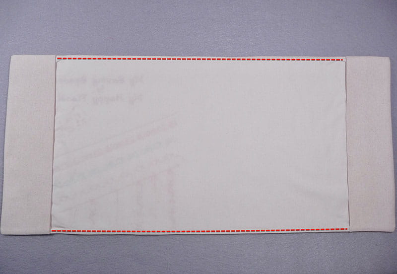 Fabric rectangle with backing for embroidery