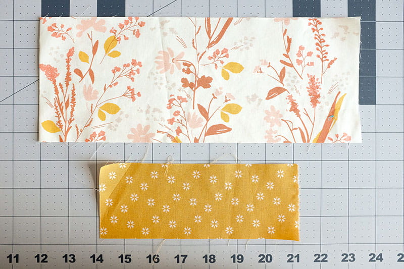 Flower quilt on top of cutting mat