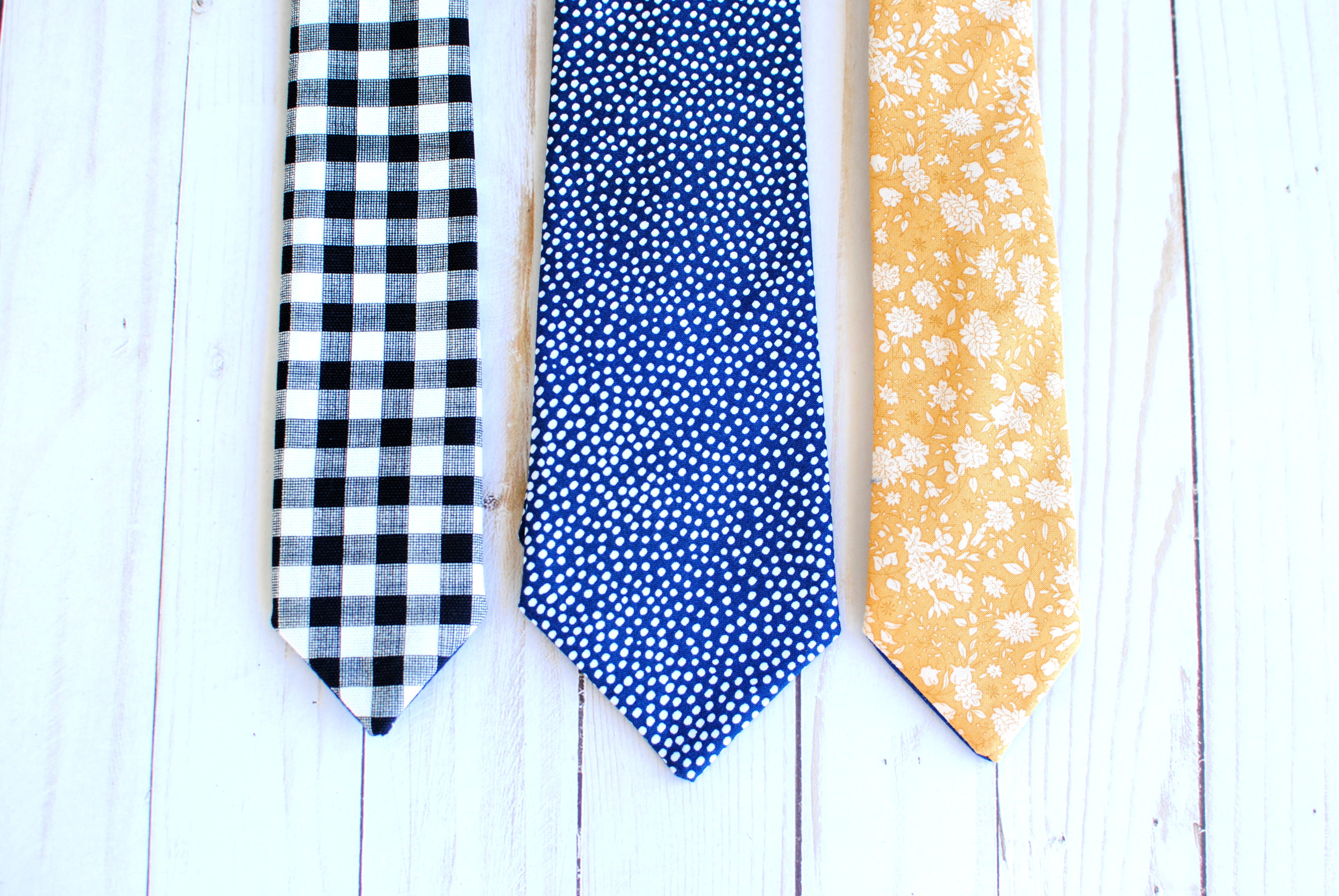 how to sew neckties together