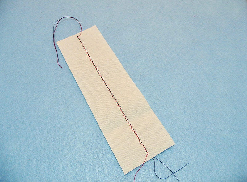 straight stitch with a twin sewing needle