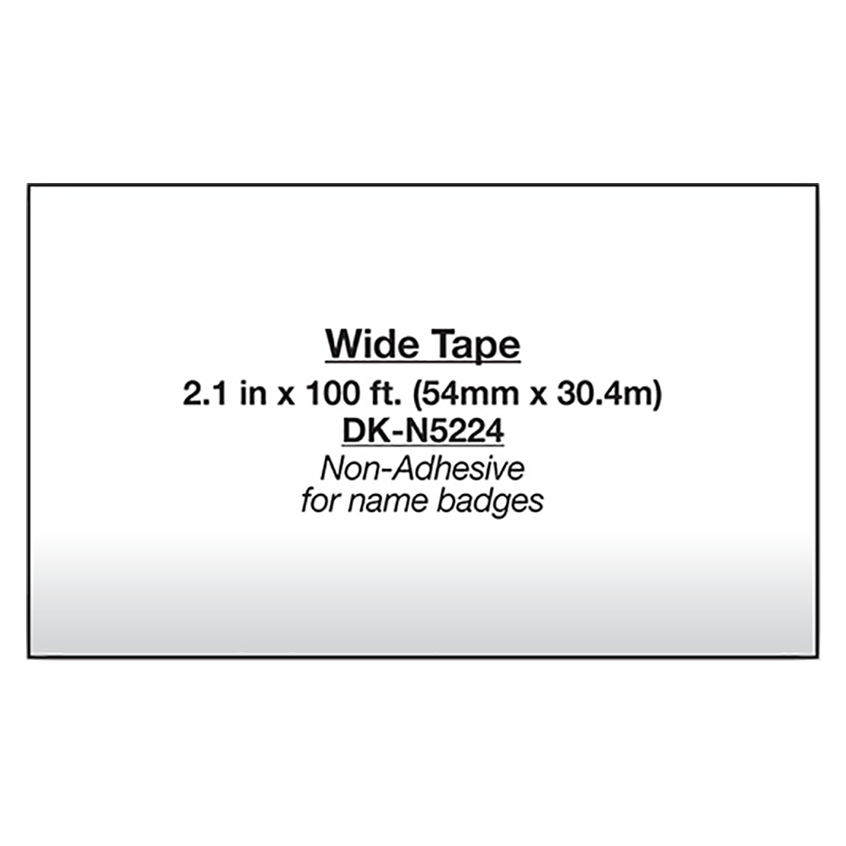 

Brother 2.1 in x 100 ft (54 mm x 30.4 m) Black on White Non-Adhesive Continuous Length Paper Tape