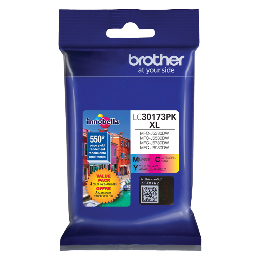 

Brother High-yield Ink, 3 pack color, Yields approx 550 pages/cartridge
