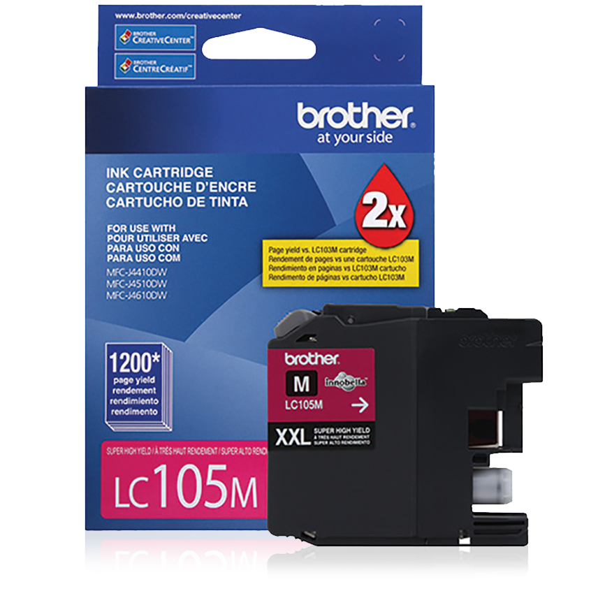 Brother LC105M | Super High-Yield Magenta Ink Cartridge
