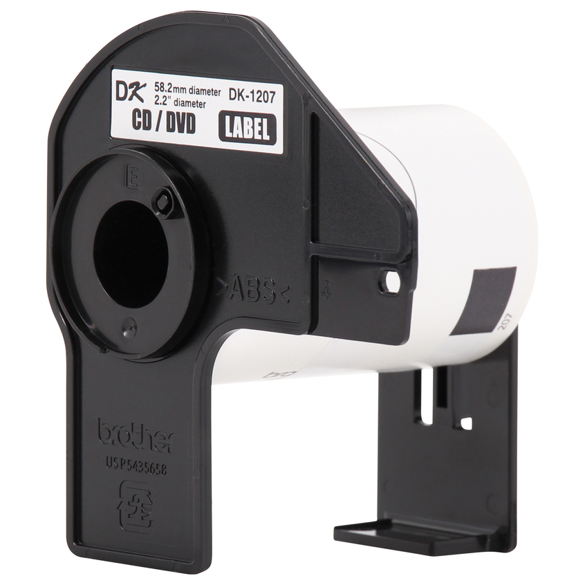 Brother DK1207 | CD/DVD White Labels - 100 Count - Brother