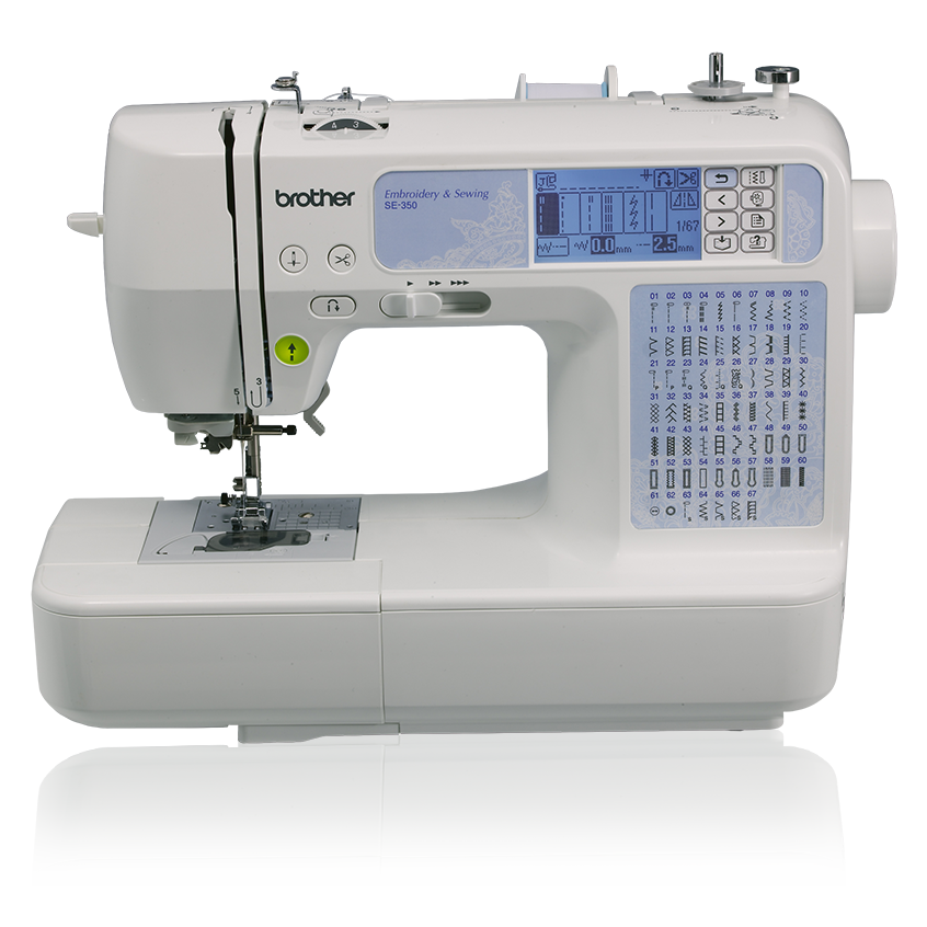 Como enhebrar máquina bordadora y de coser Brother SE-350. Embroidery &  Sewing machine Brother SE350 