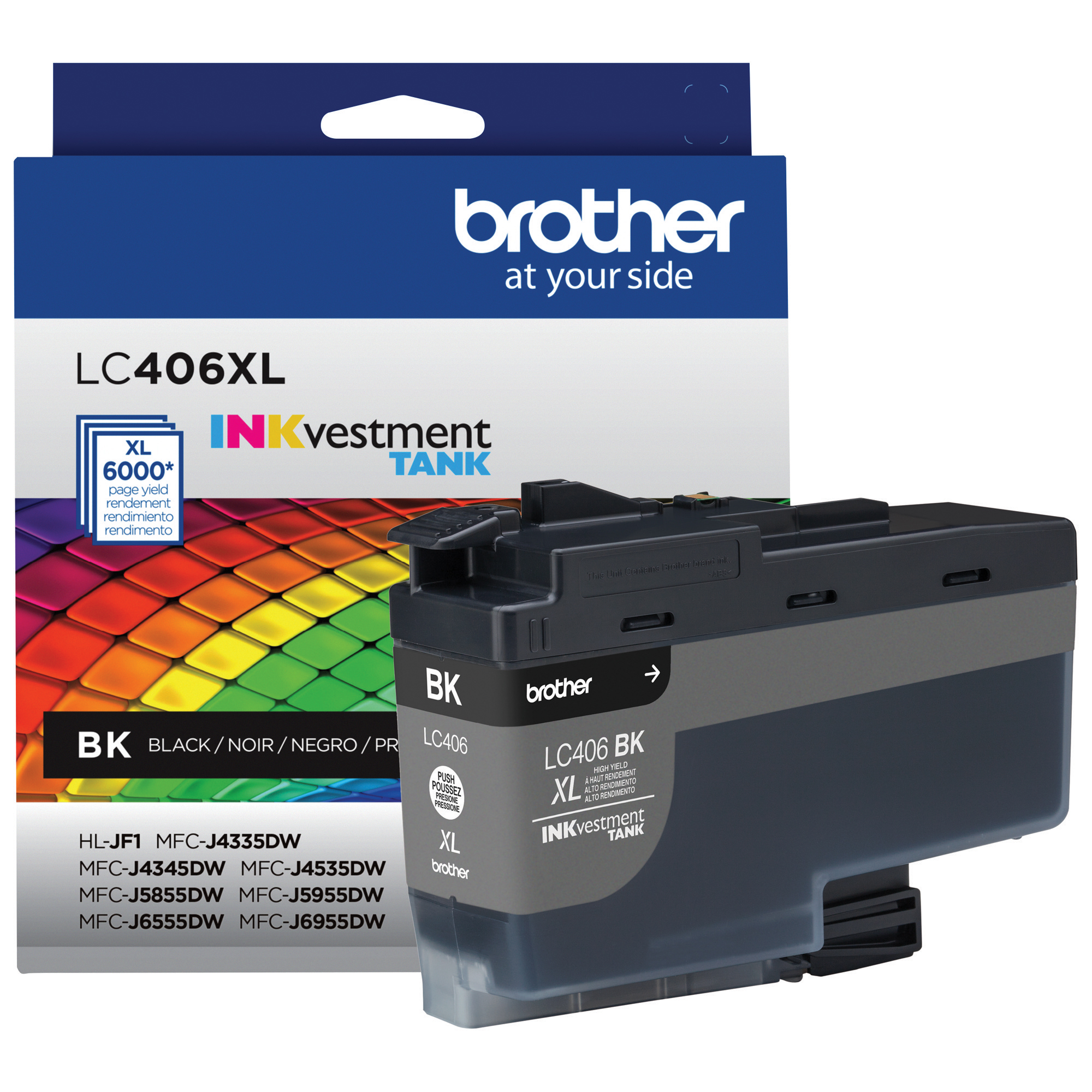 

Brother INKvestment Tank High-Yield Ink, Black, Yields approx 6,000 pages