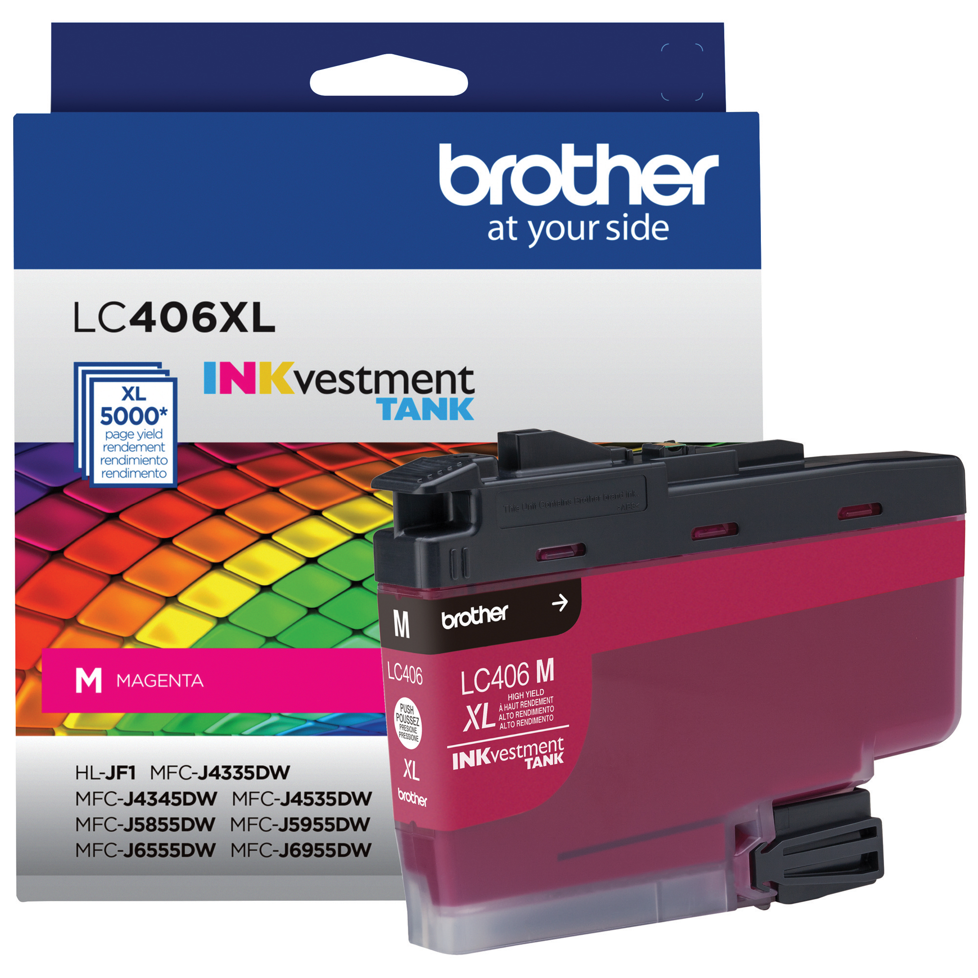 

Brother INKvestment Tank High-yield Ink, Magenta, Yields approx 5,000 pages