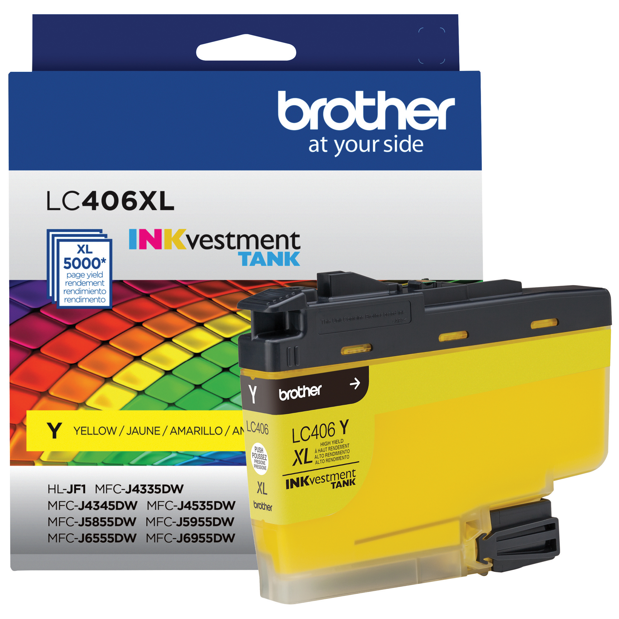 

Brother INKvestment Tank High-yield Ink, Yellow, Yields approx 5,000 pages