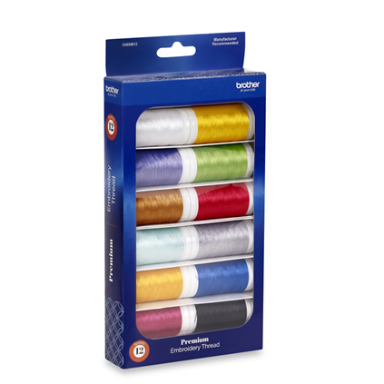 12 PC Essentials Embroidery Thread | By Brother