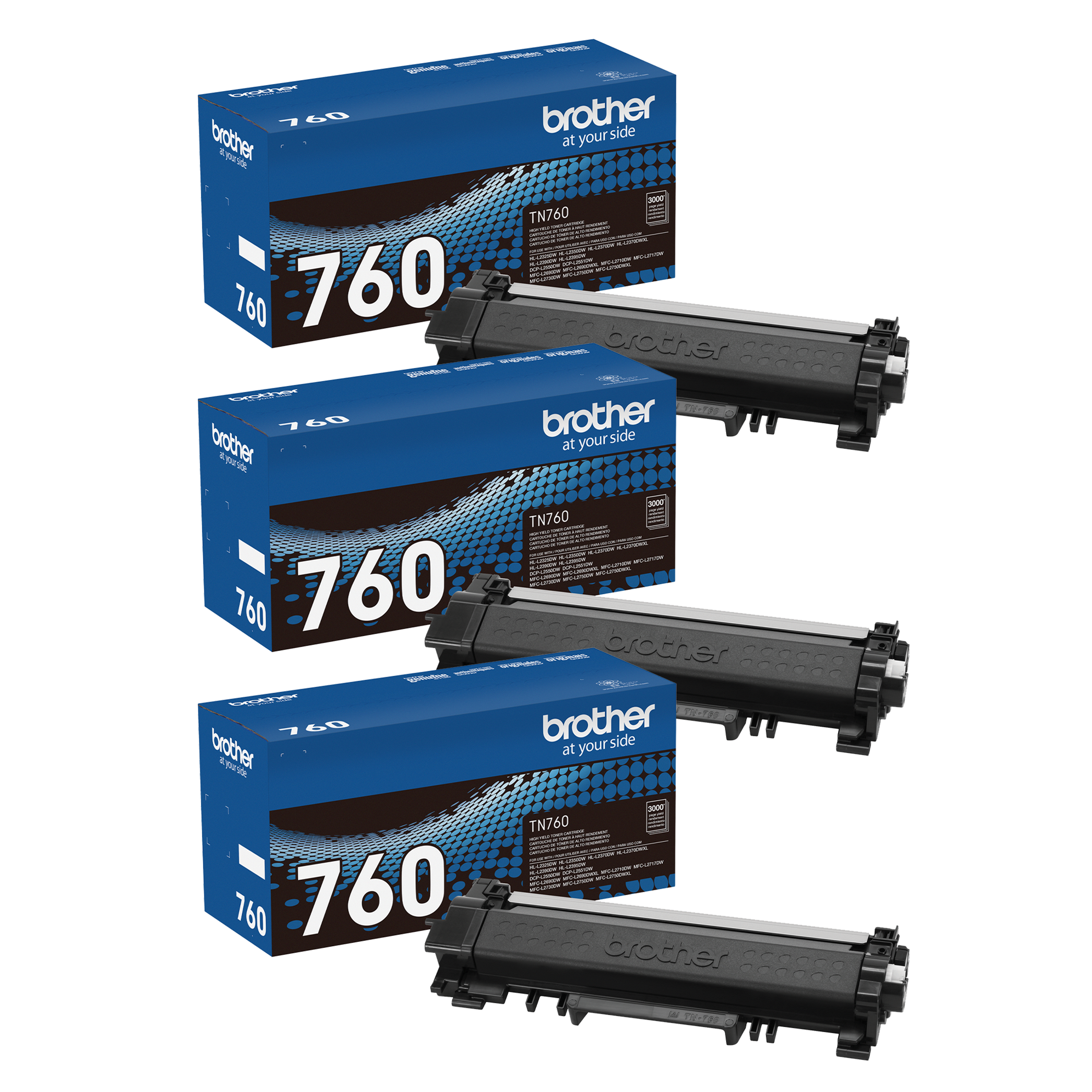 

Brother High-Yield Toner, Black Three Pack, Yields approx 3,000 pages/cartridge