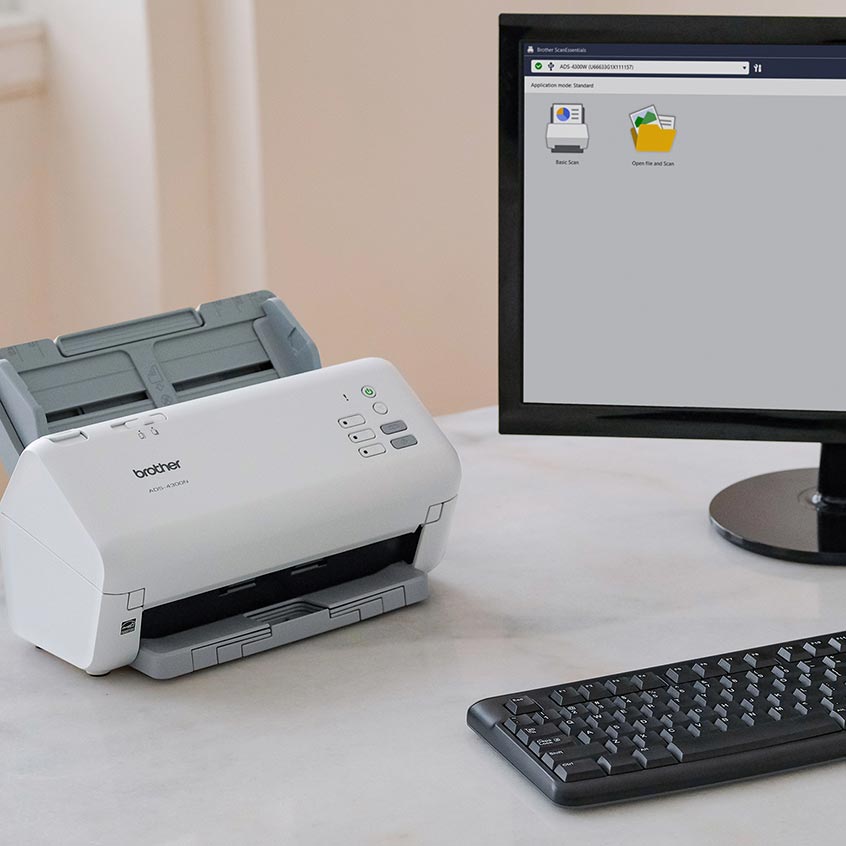 ブラザー ジャスティオ ADS-4300N ADS-4300N スキャナー JUSTIO(ジャスティオ)(Mac/Windows11対応) [A4