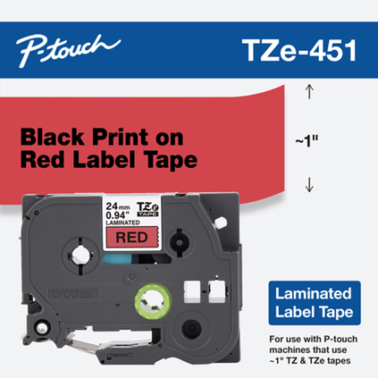 26' Cassette of 24mm Lab Tape, Clear w/ Black Print (for LinkLabel