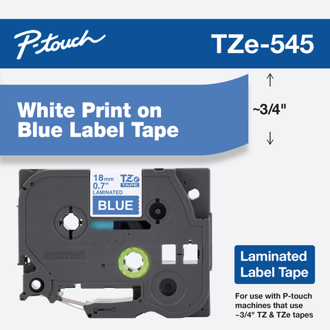

Brother P-Touch 18mm (0.7") White on Blue tape 8m (26.2 ft)