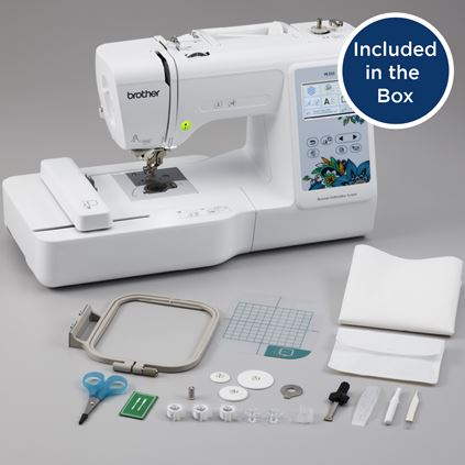 Brother PE535 Embroidery Machine, 80 Built-in Designs, 4 x 4 Hoop Area,  Large 3.2 LCD Touchscreen, USB Port, 9 Font Styles