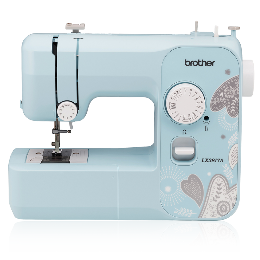 17-Stitch Full-size Sewing Machine in Aqua (Refurbished)