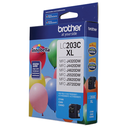 Brother MFC-J5620DW High Yield C/M/Y Ink Cartridge 3-Pack (Includes OEM#  LC203C, LC203M, LC203Y) (3 x 550 Yield) 