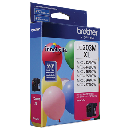 Brother MFC-J5720DW High Yield C/M/Y Ink Cartridge 3-Pack (Includes OEM#  LC203C, LC203M, LC203Y) (3 x 550 Yield)