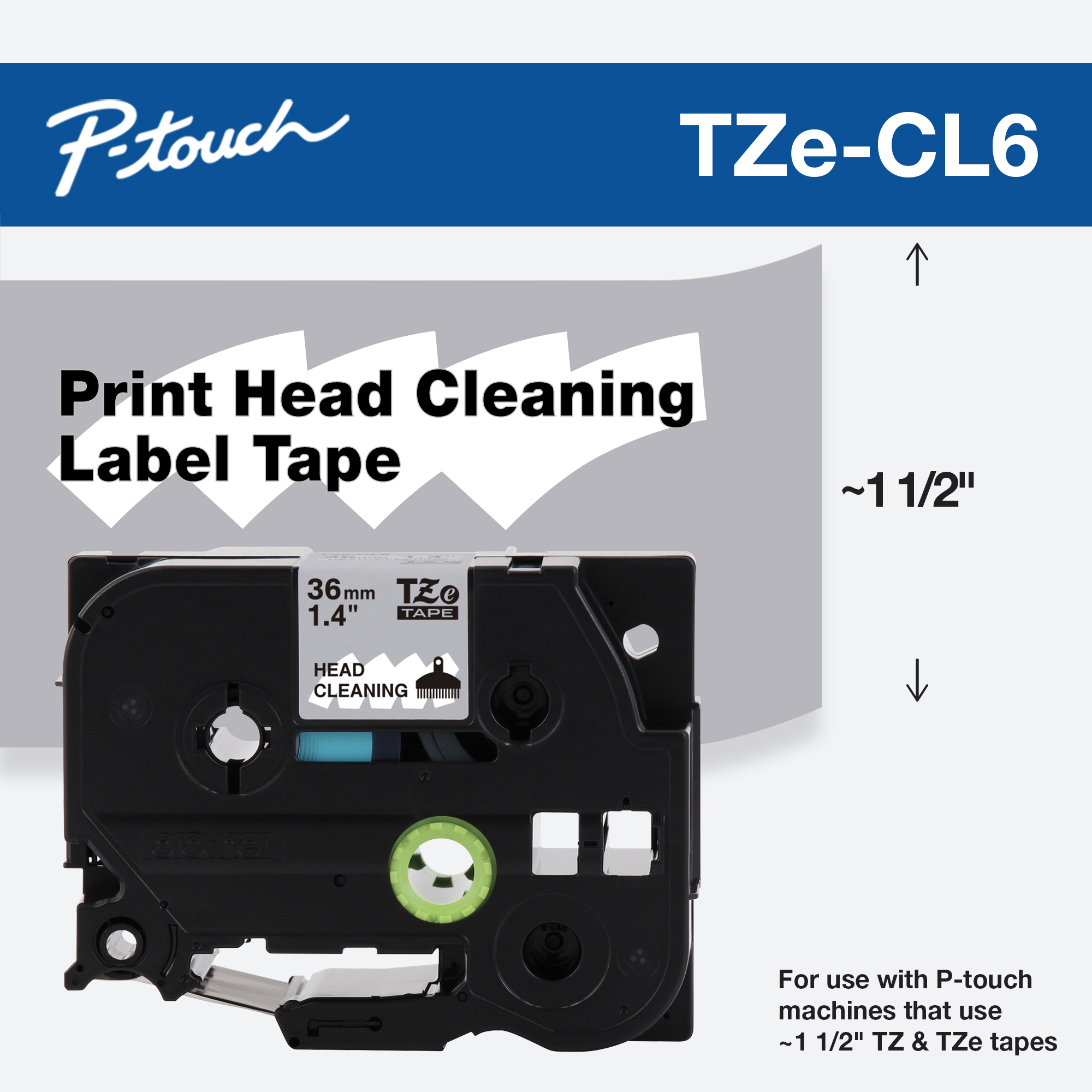 Photos - Other consumables Brother P-Touch 36mm  Cleaning Tape - approx 100 uses TZECL6 (1.4")
