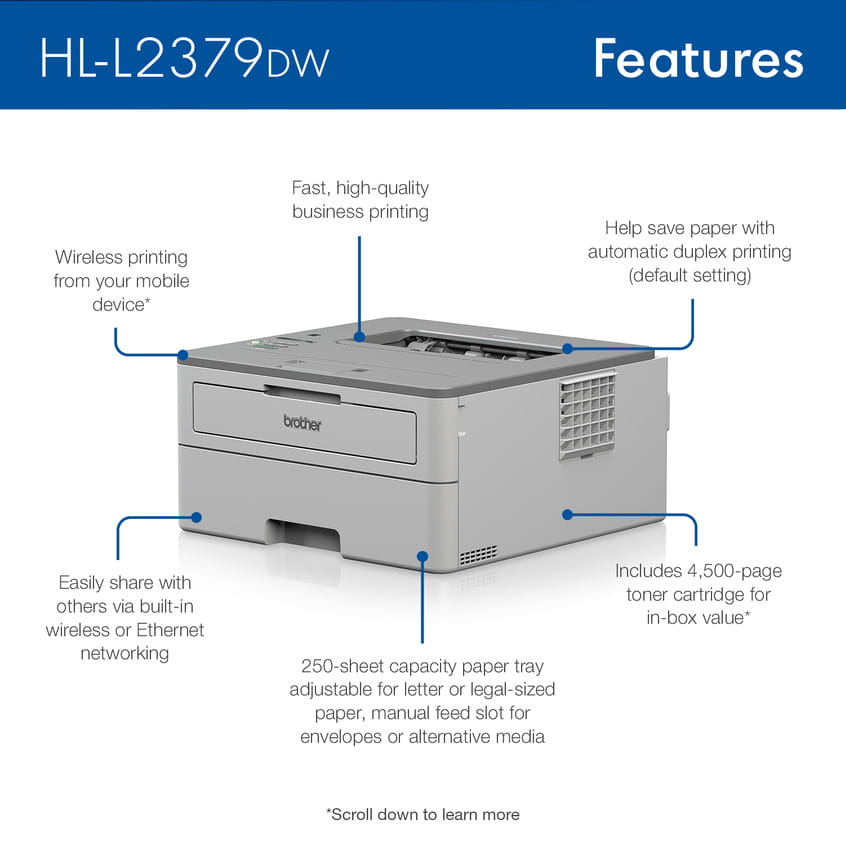 HL-L2379DW | PrintersAIOs | By Brother