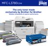 Brother MFC-L3780CDW and Brother Genuine Toner: The only toner made exclusively by Brother for Brother. Reliable compatibility & superior performance.