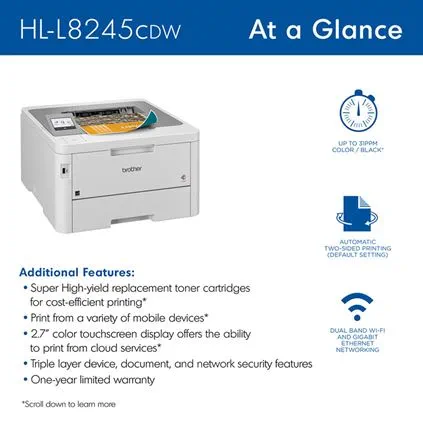 HL-L8245CDW, PrintersAIOs, PrintersAIOsFaxMachines