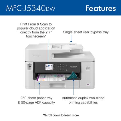 Impresora Multifuncion A3 Color Brother MFC-J5740DW WiFi Duplex