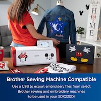 Brother ScanNCut DX SDX230Di Disney Cutting Machine, Includes 152 Built-in  Disney Designs for Vinyl, Paper Crafting, and More