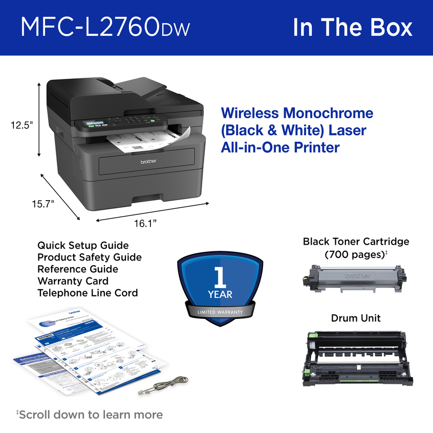 RMFC-L2760DW | PrintersAIOs | PrintersAIOsFaxMachines | By Brother
