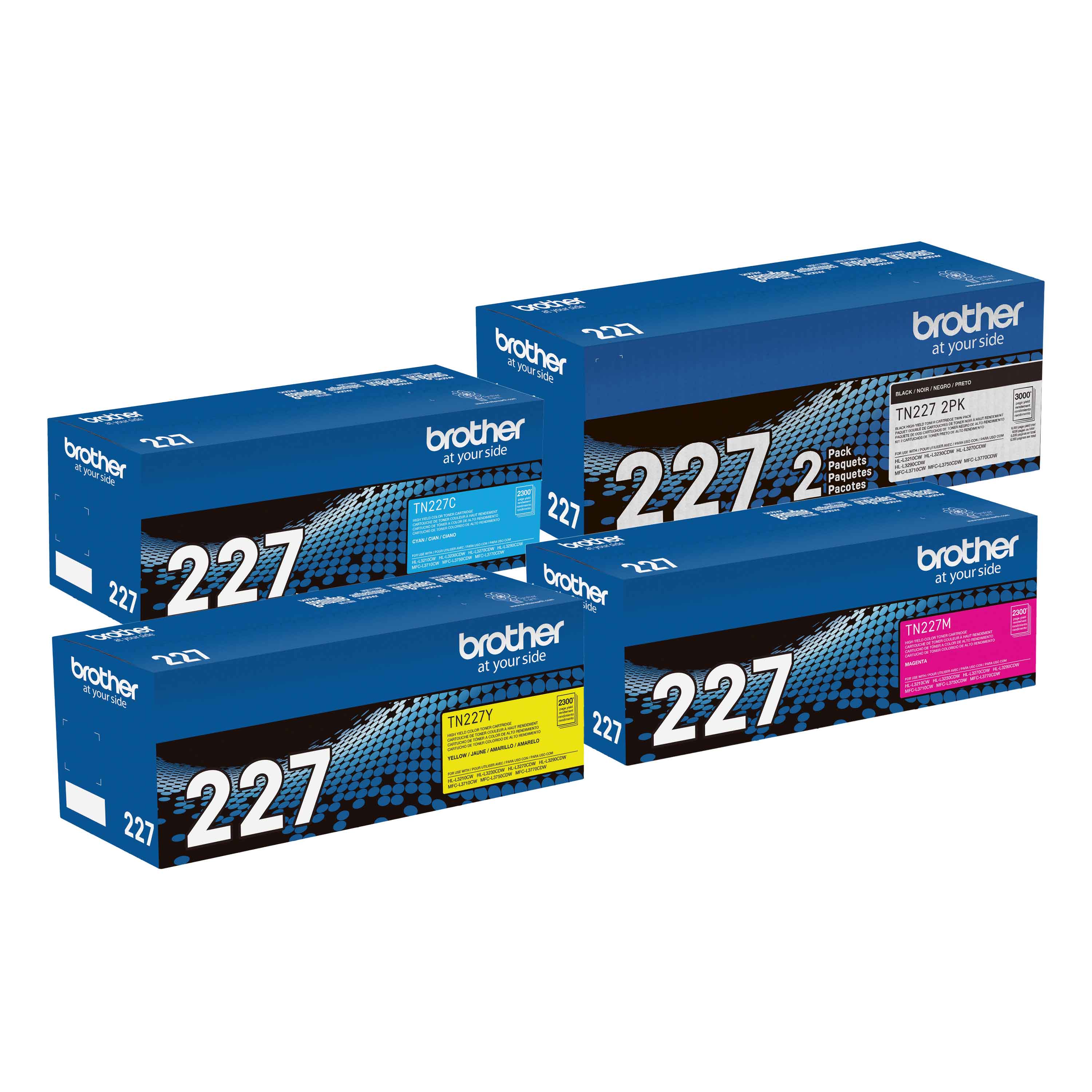 

Brother High Yield TN227 5PK Toner Bundle