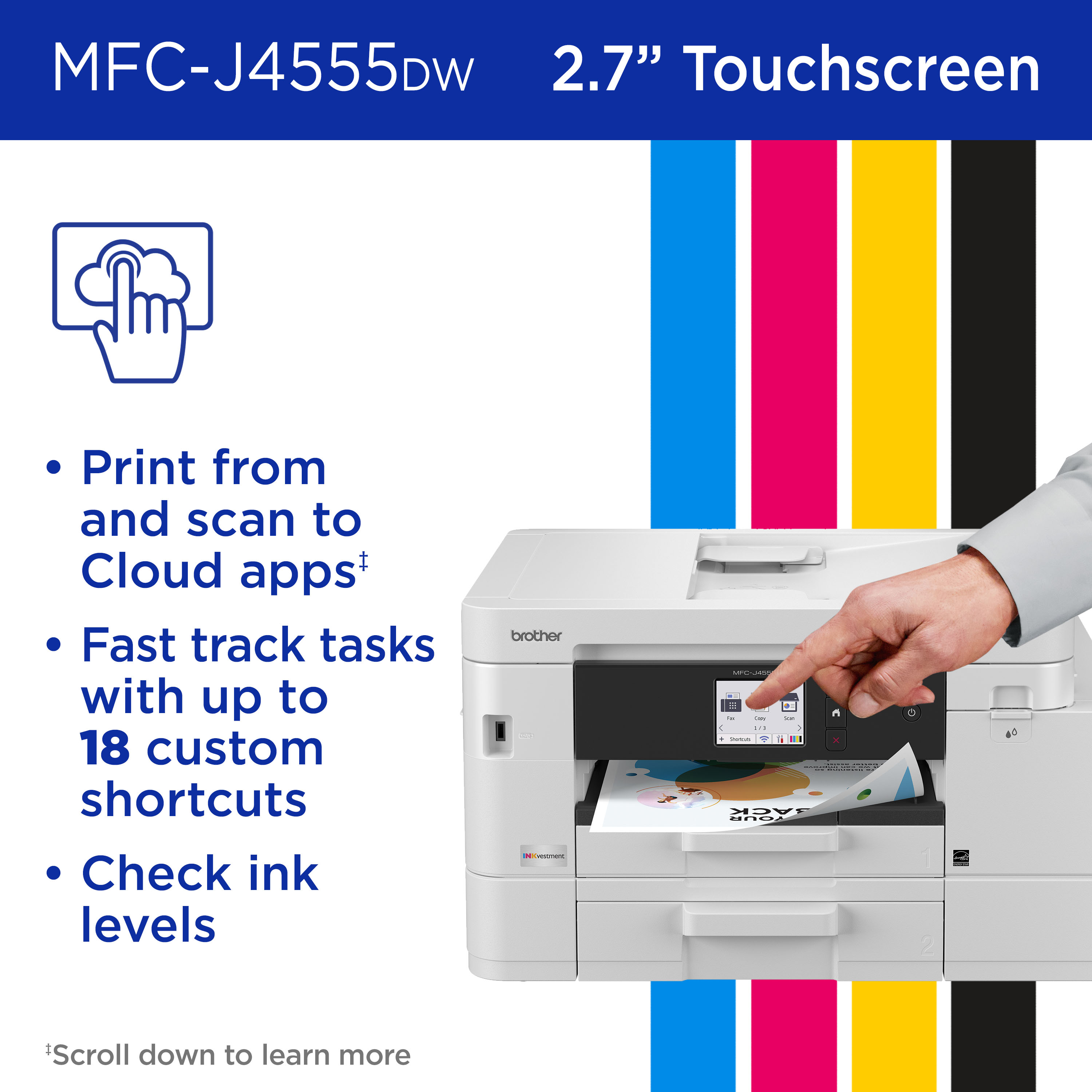 MFC-J45555DW | PrintersAIOs | PrintersAIOsFaxMachines | By Brother