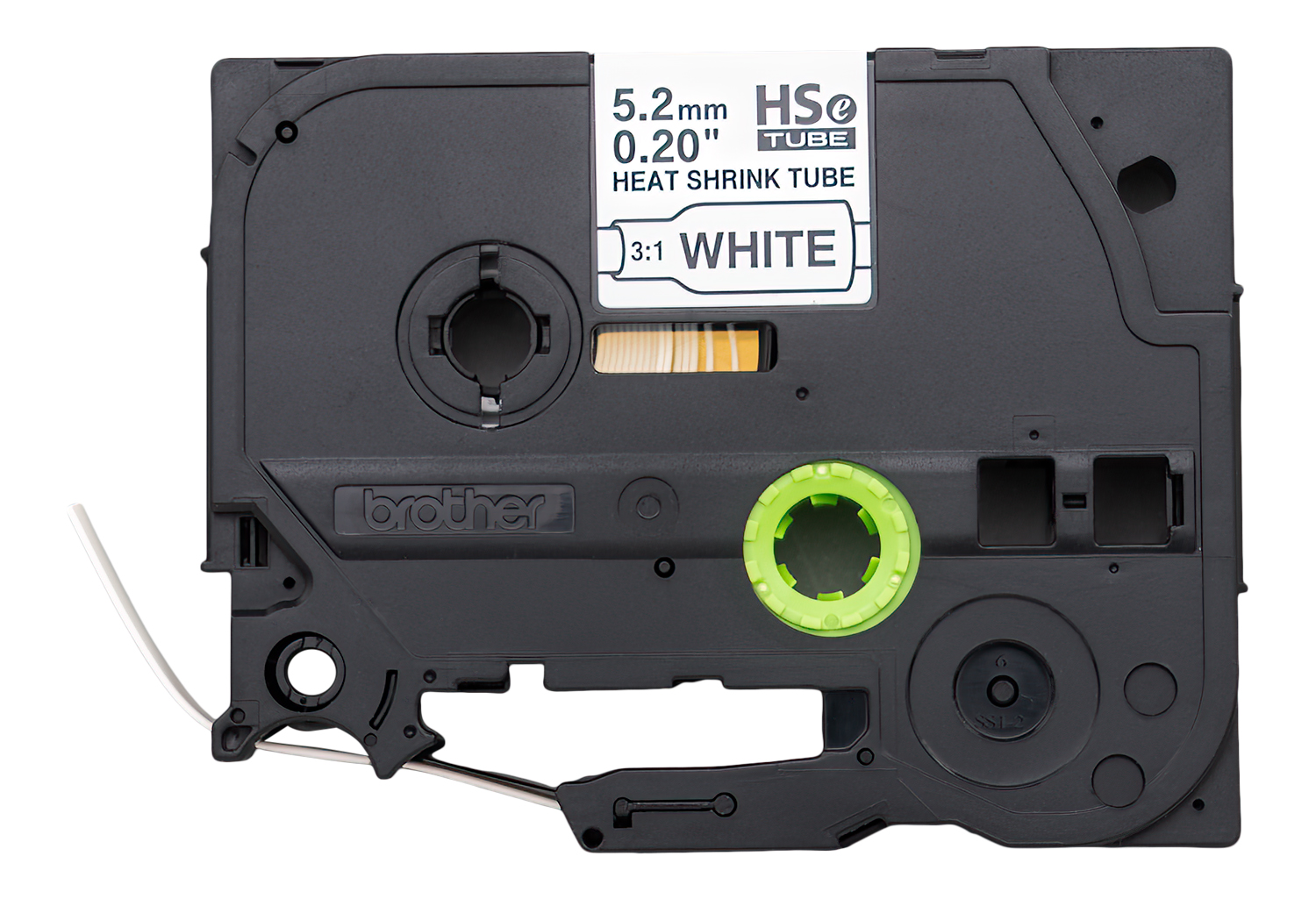 

Brother ~13/64in (AWG 16-24) x 4.9ft (5.2mm x 1.5m) Black on White 3:1 Heat Shrink Tube