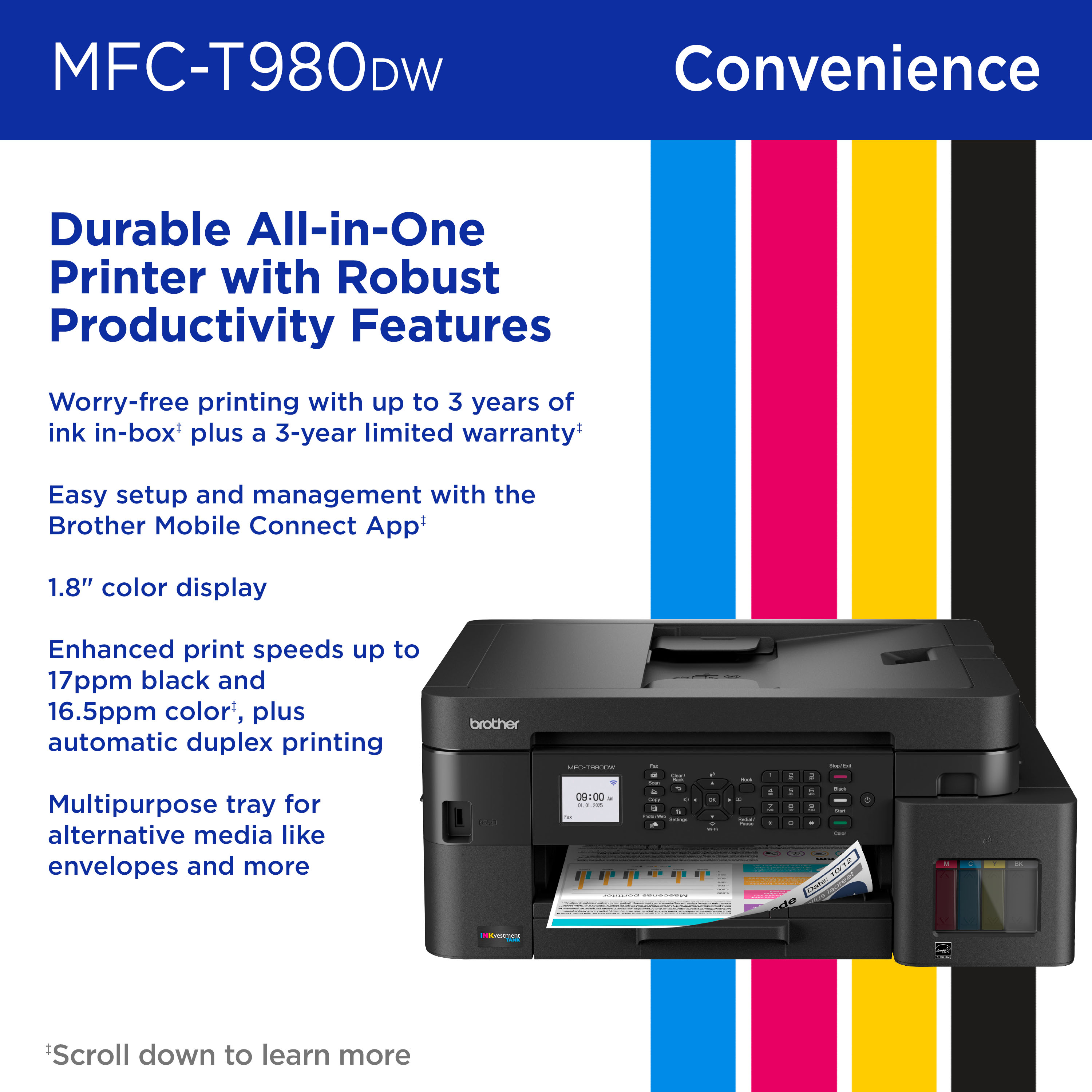MFC-T980DW | PrintersAIOs | PrintersAIOsFaxMachines | By Brother