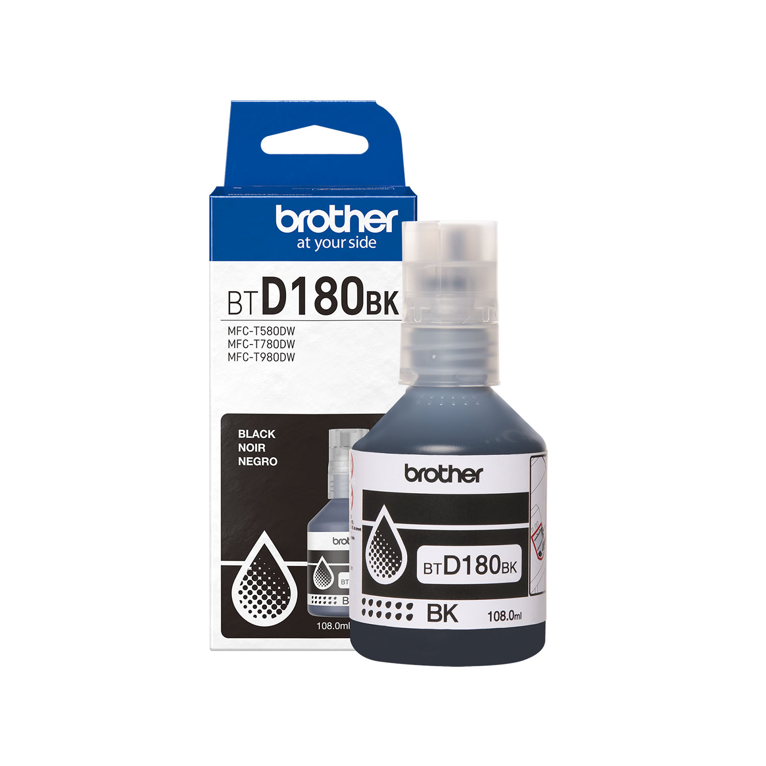 

Brother Genuine BTD180BK High Yield Black Ink Bottle