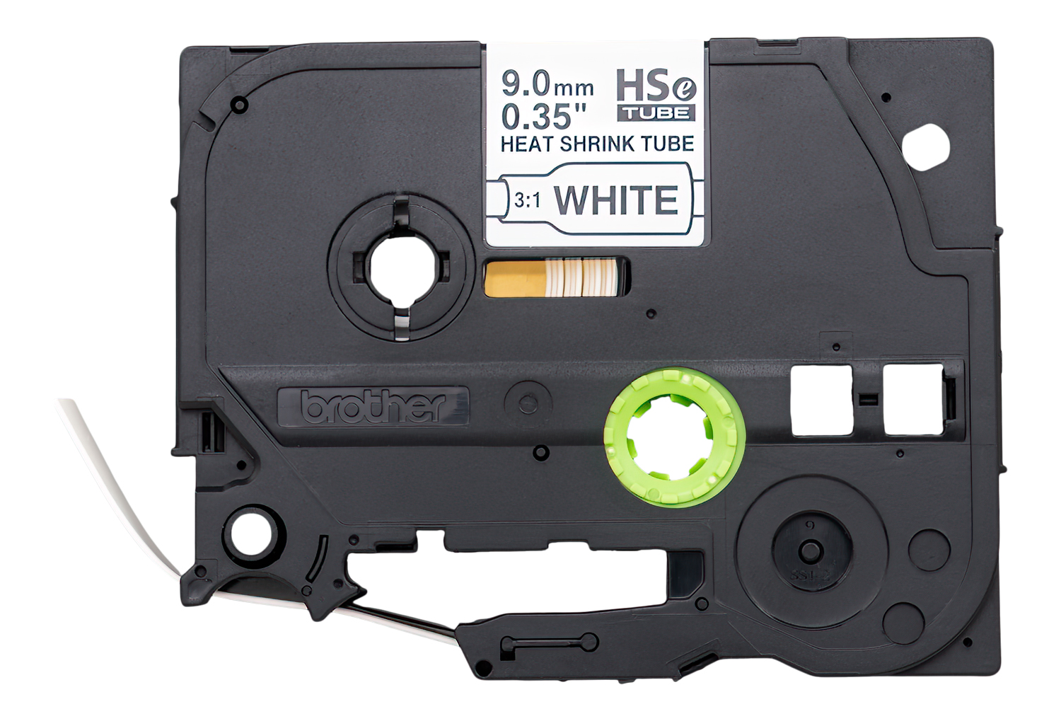 

Brother ~3/8in (AWG 10-22) x 4.9ft (9.0mm x 1.5m) Black on White 3:1 Heat Shrink Tube