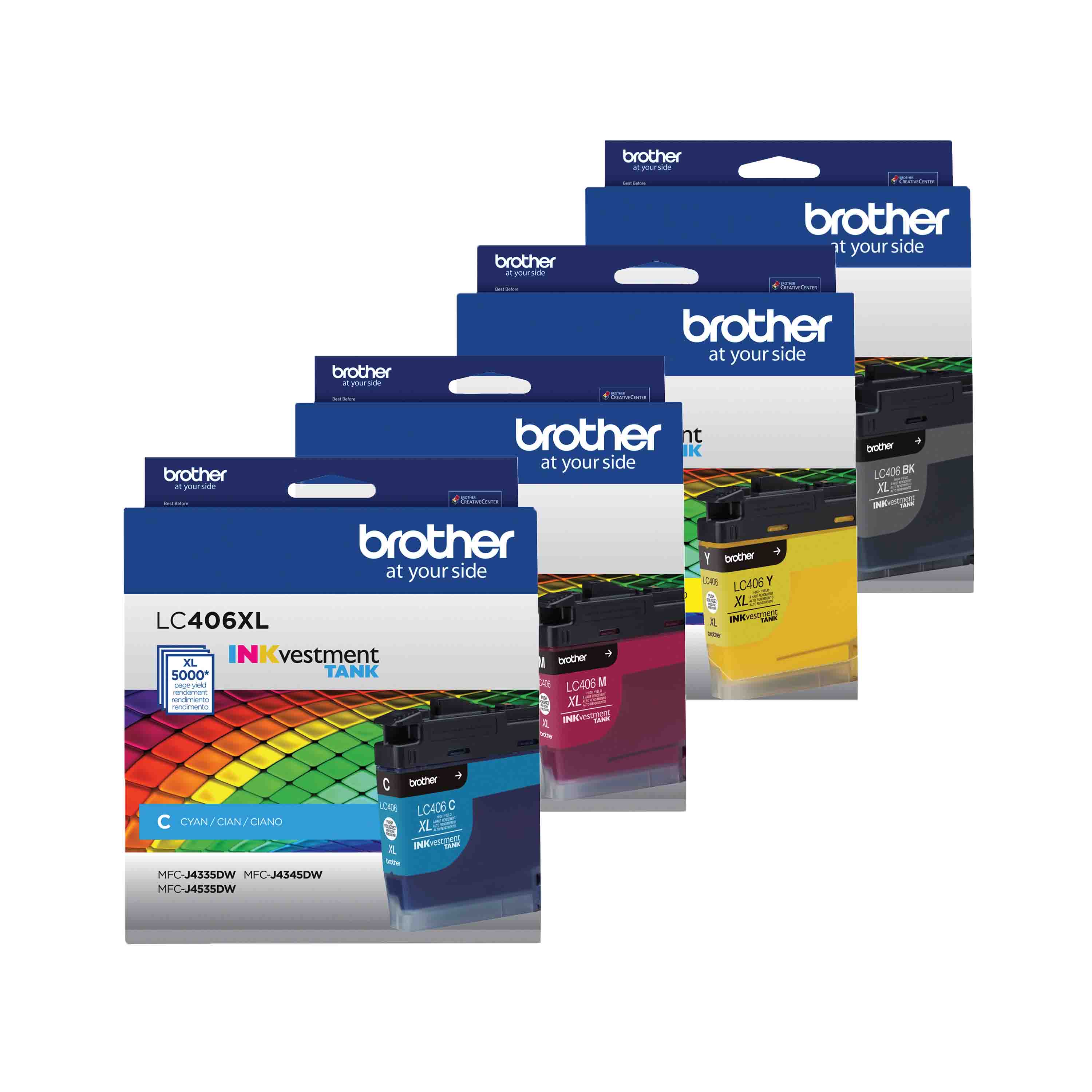 

Brother High Yield LC406XL 4PK Ink Bundle