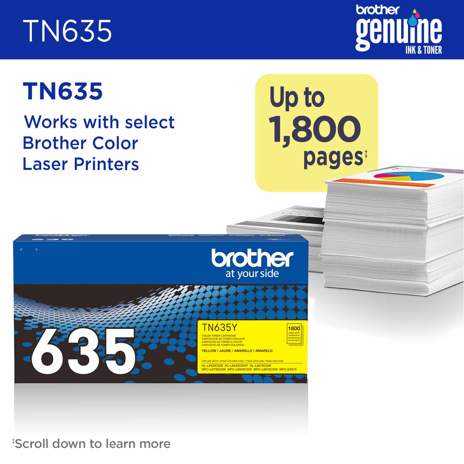 Brother TN-195M マゼンタ & TN-195Y イエロー Brother TN436Y | Super High-Yield Yellow Toner Cartridge