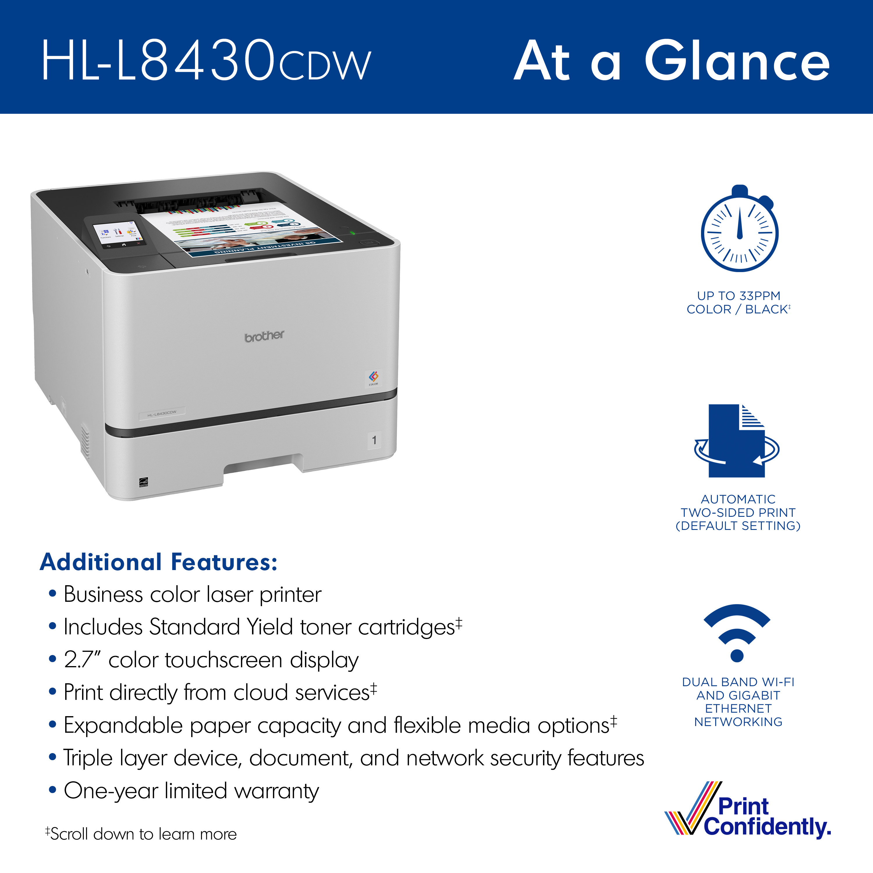 HL-L8430CDW | PrintersAIOs | By Brother
