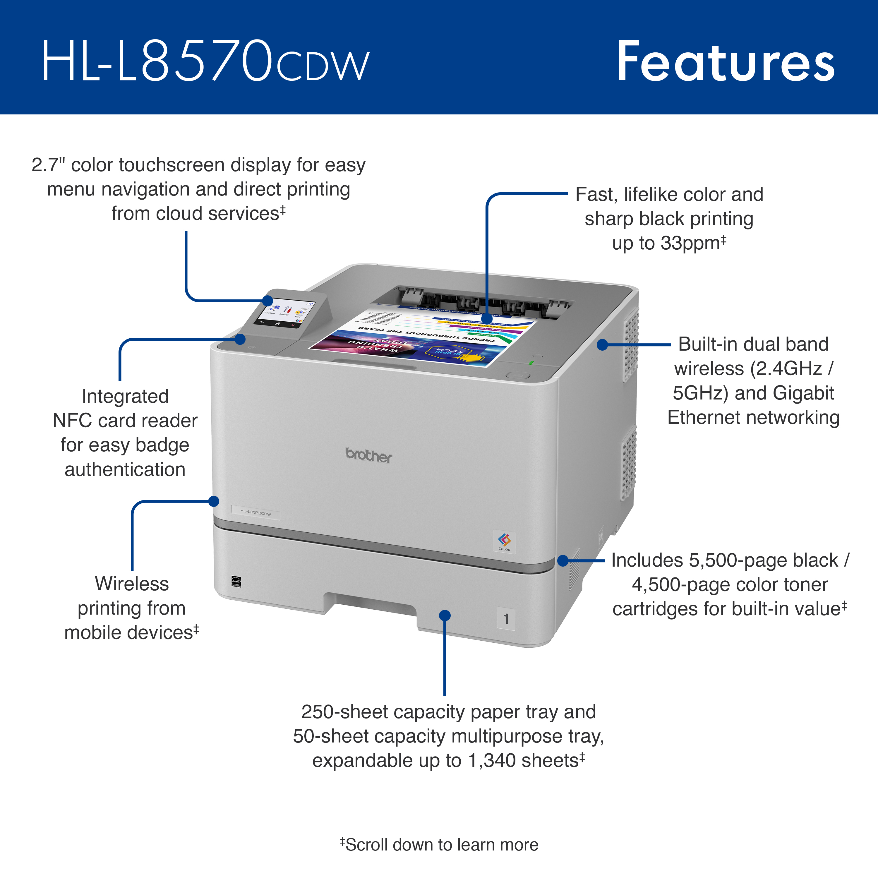 HL-L8570CDW | PrintersAIOs | By Brother