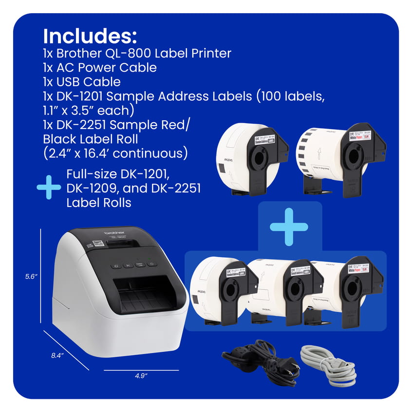Brother QL-800v3 Bundle Pack | LabelMakersPrinters | By Brother