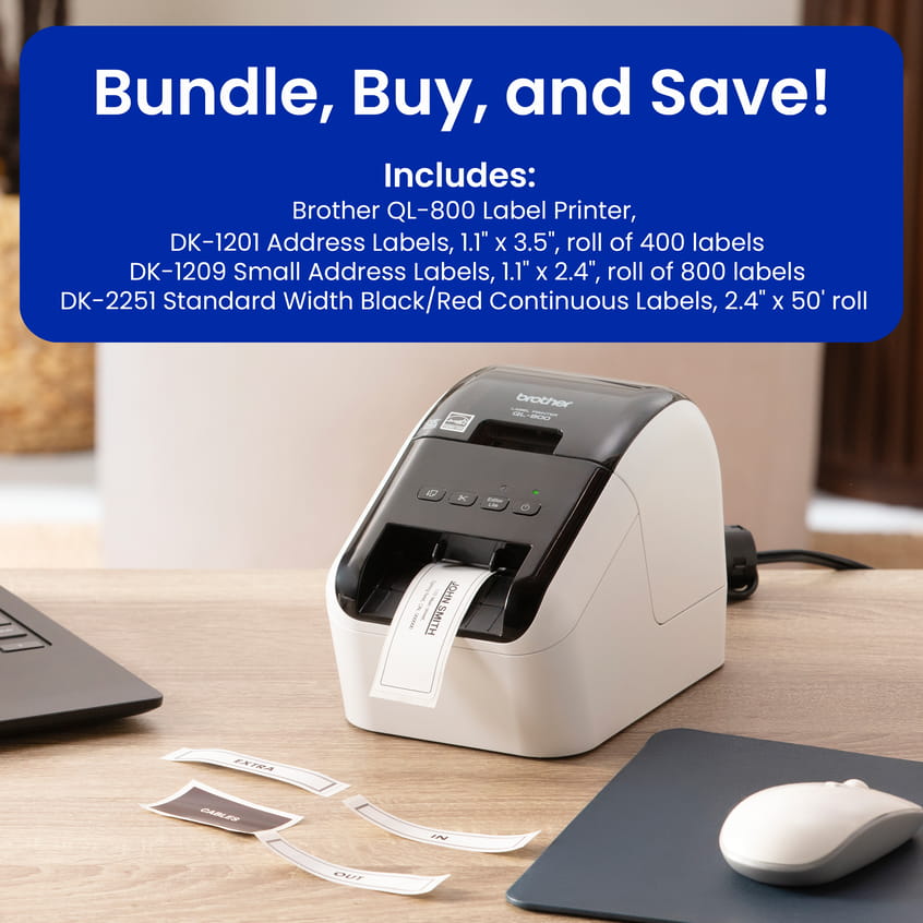 Brother QL-800v3 Bundle Pack | LabelMakersPrinters | By Brother