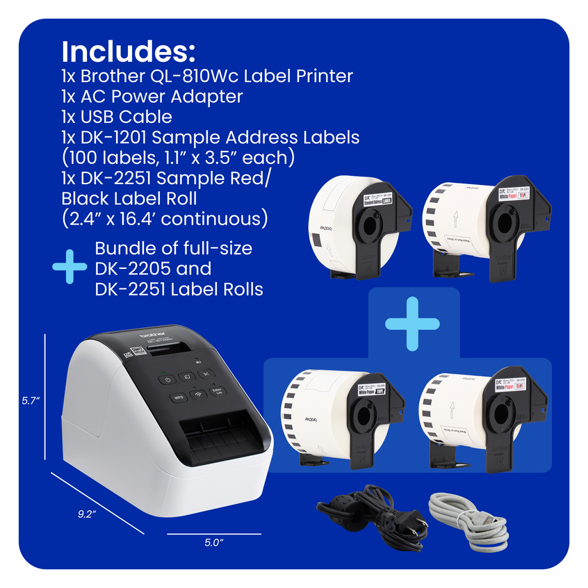 Brother QL810WCV2 | MobilePrintersLabelers | LabelMakersPrinters