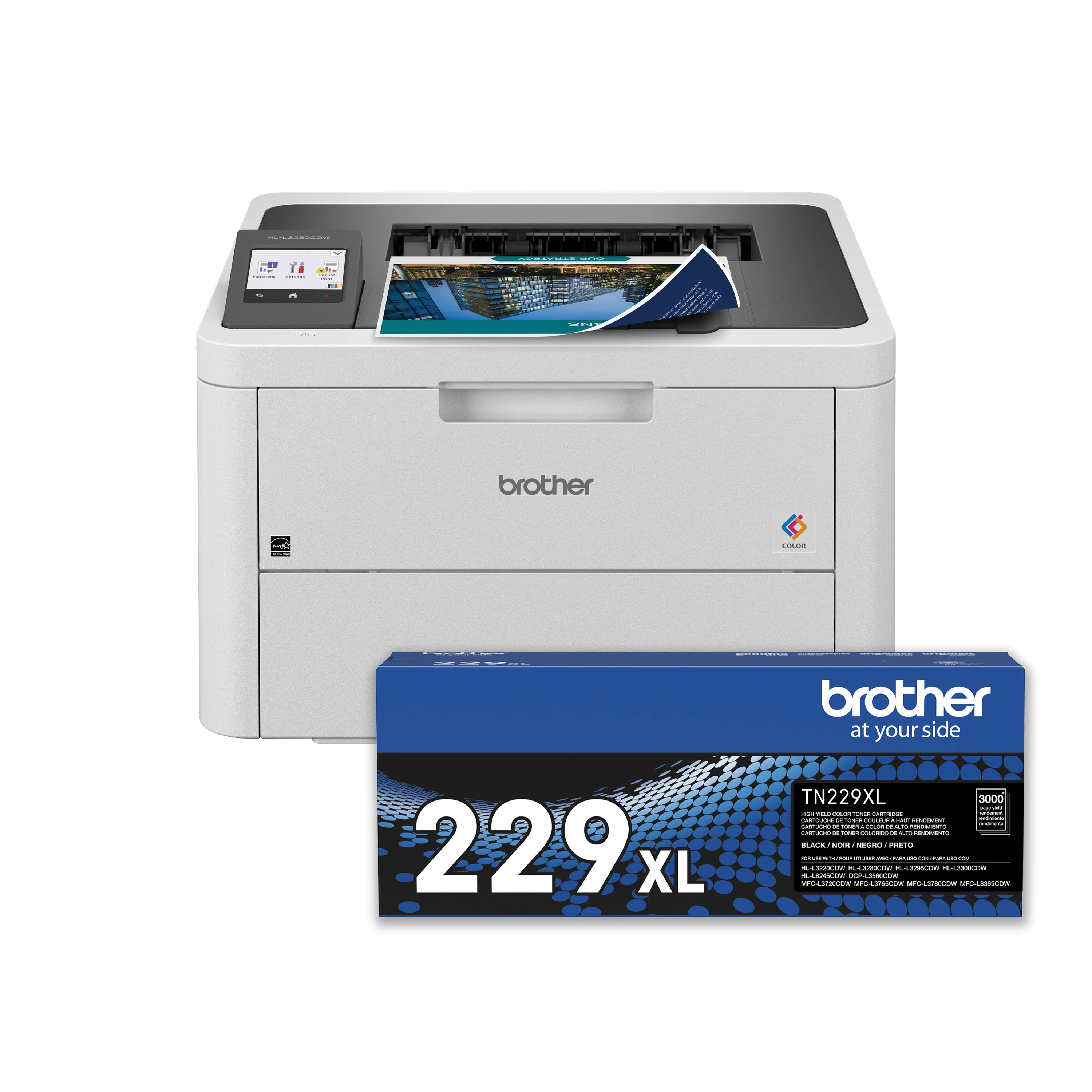 HL-L3280CDW and TN229XLBK | PrintersAIOs | PrintersAIOsFaxMachines