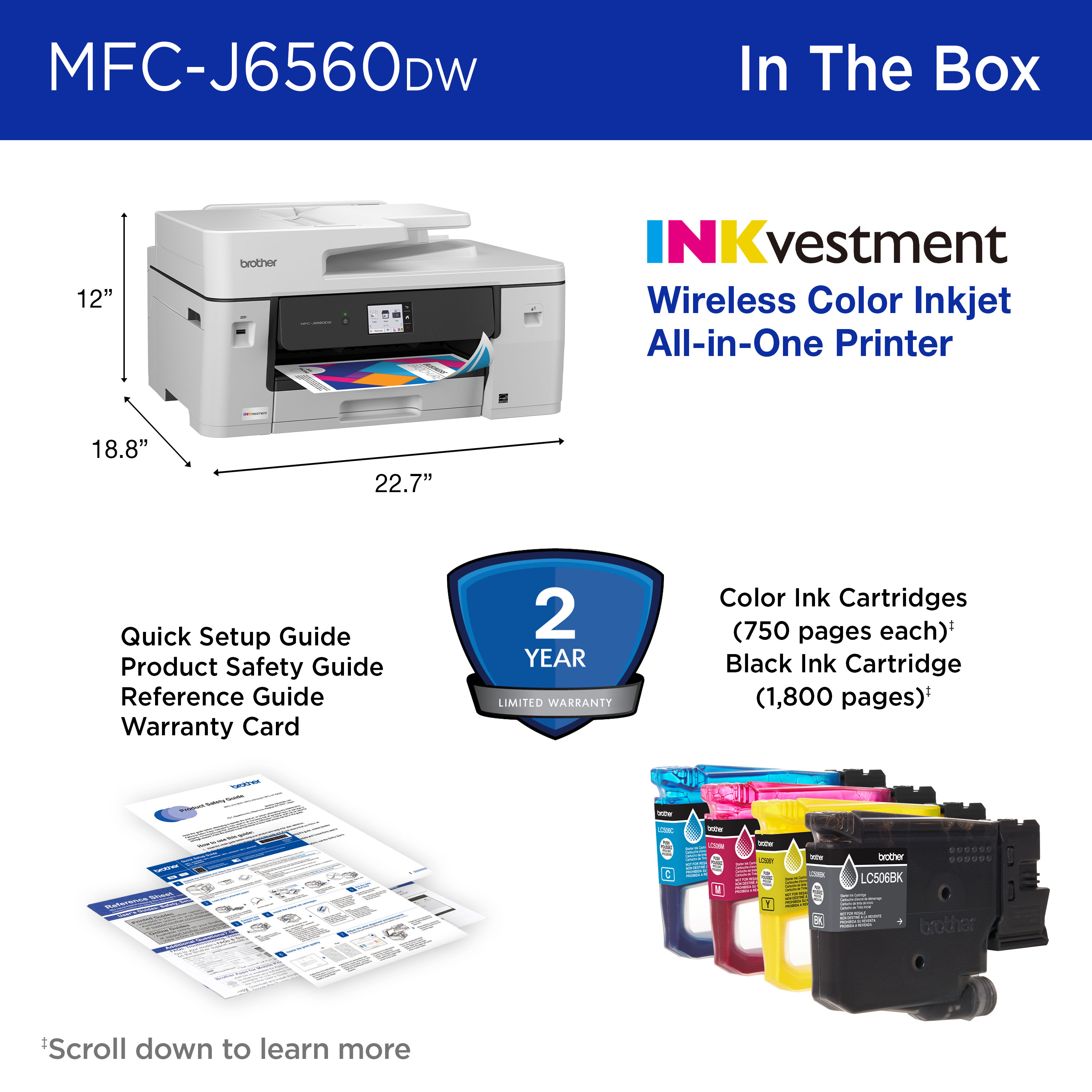MFC-J6560DW | PrintersAIOs | PrintersAIOsFaxMachines | By Brother